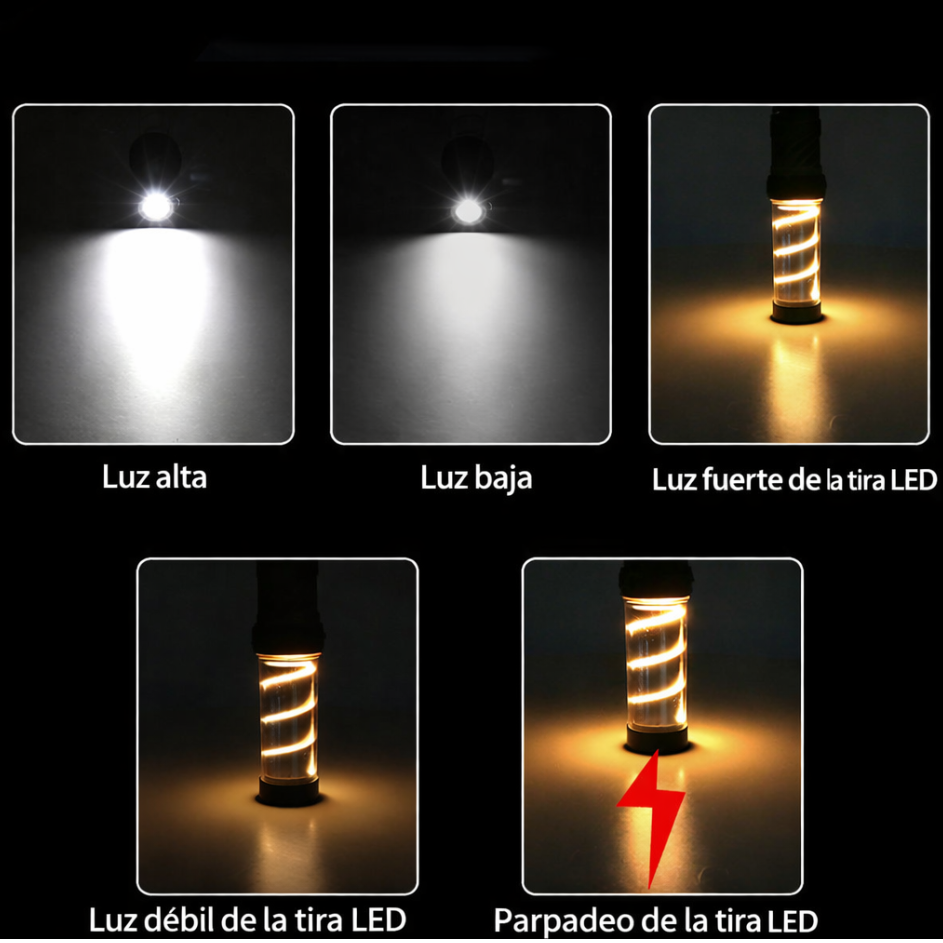 Linterna trípode antimosquitos 3 en 1